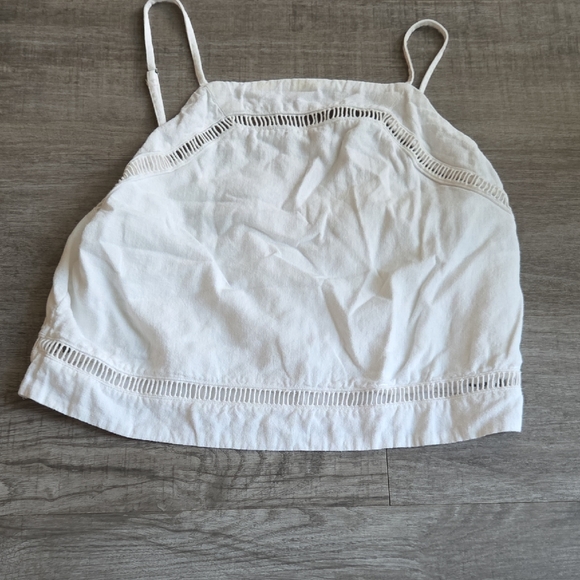 Abercrombie & Fitch White Knit Detail Top - Picture 1 of 4